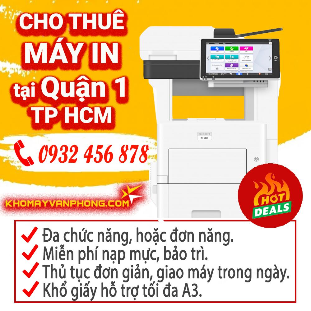 Cho thuê máy in tại Quận 1 TP HCM