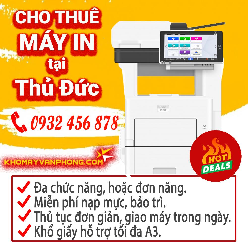 Cho thuê máy in tại Thủ Đức, TP.HCM
