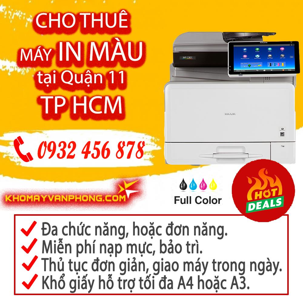 Cho thuê máy in màu tại Quận 11, TP.HCM