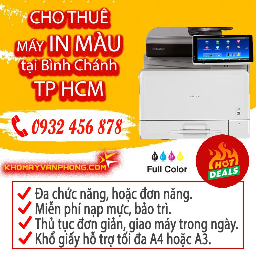 Cho thuê máy in màu tại Bình Chánh, TP.HCM